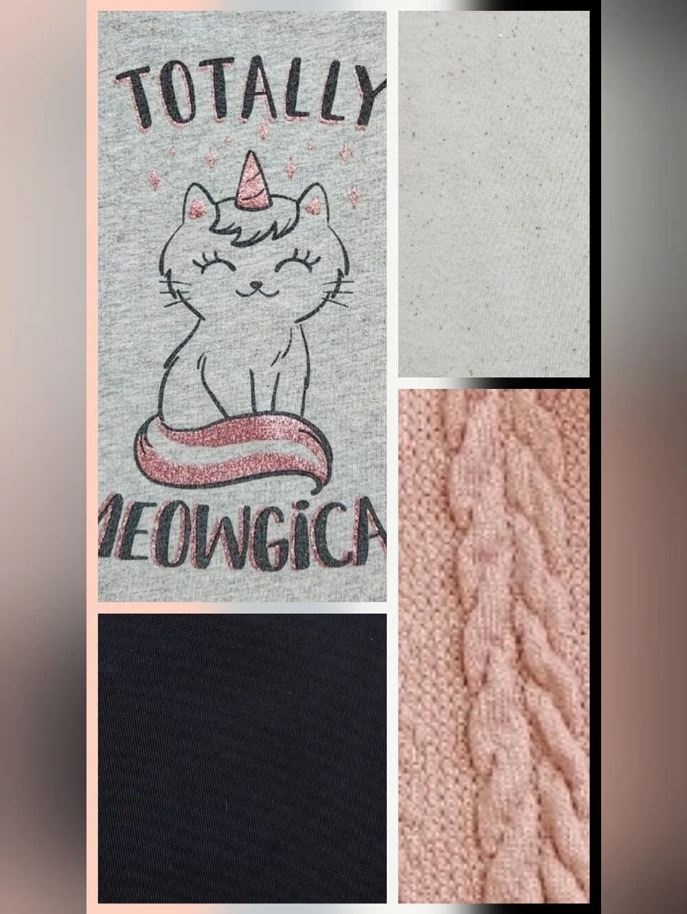 Girls 4T Cozy Sweetheart Mix & Match Bundle | Pink, Cat, Unicorn | 4 Pieces
